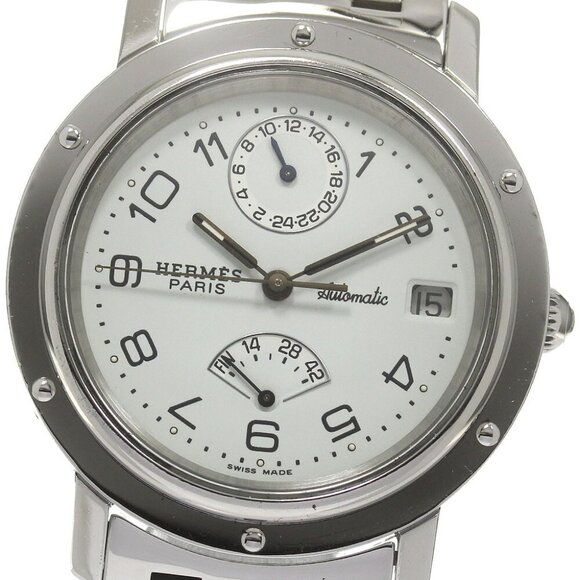 HERMES Clipper CL5.710 Power reserve white Dial Automatic Men's Watch_845043 - Picture 4 of 11